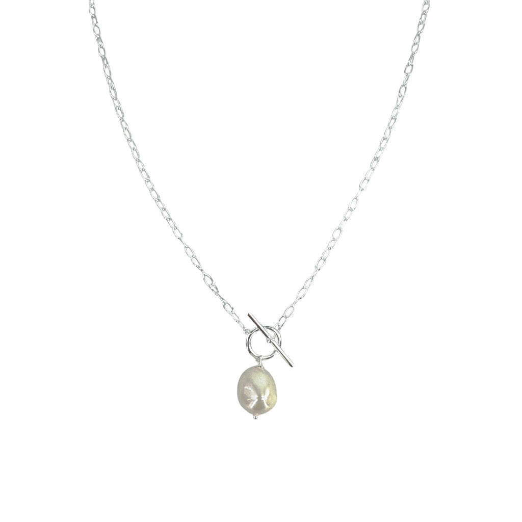 SILPADA Center Attention Silver Freshwater Pearl Necklace
