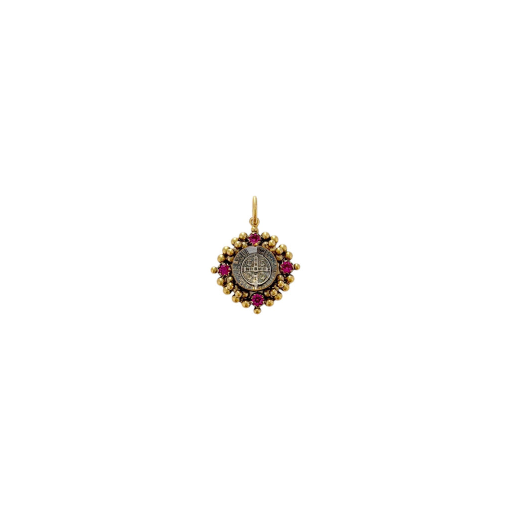 VIRGINS SAINTS & ANGELS VSA Charm Petite Cloister San Benito in Gold & Pink