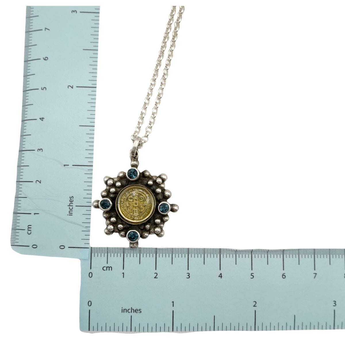 VSA Petite Cloister San Benito Charm Sterling Silver Necklace