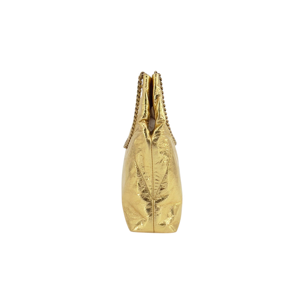 VERONICA BEARD Small Slouch Leather Shoulder Bag in Gold
