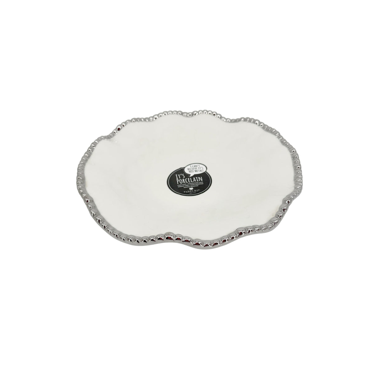 PAMPA BAY Salerno Round Serving Piece in Silver