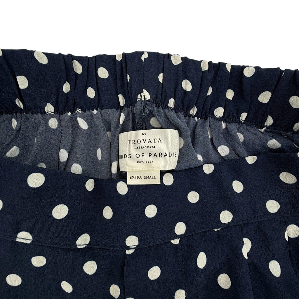 BIRDS of PARADIS by TROVATA Leigh Pant in Navy Polka Dot XS
