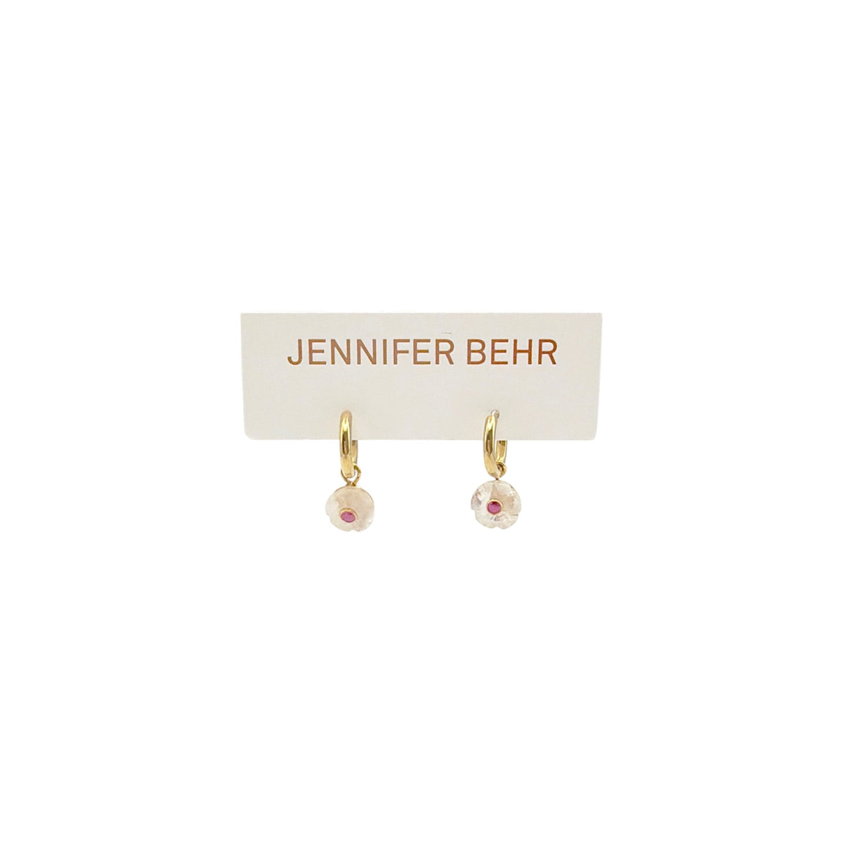 JENNIFER BEHR Wynne Earrings in Rose Quartz