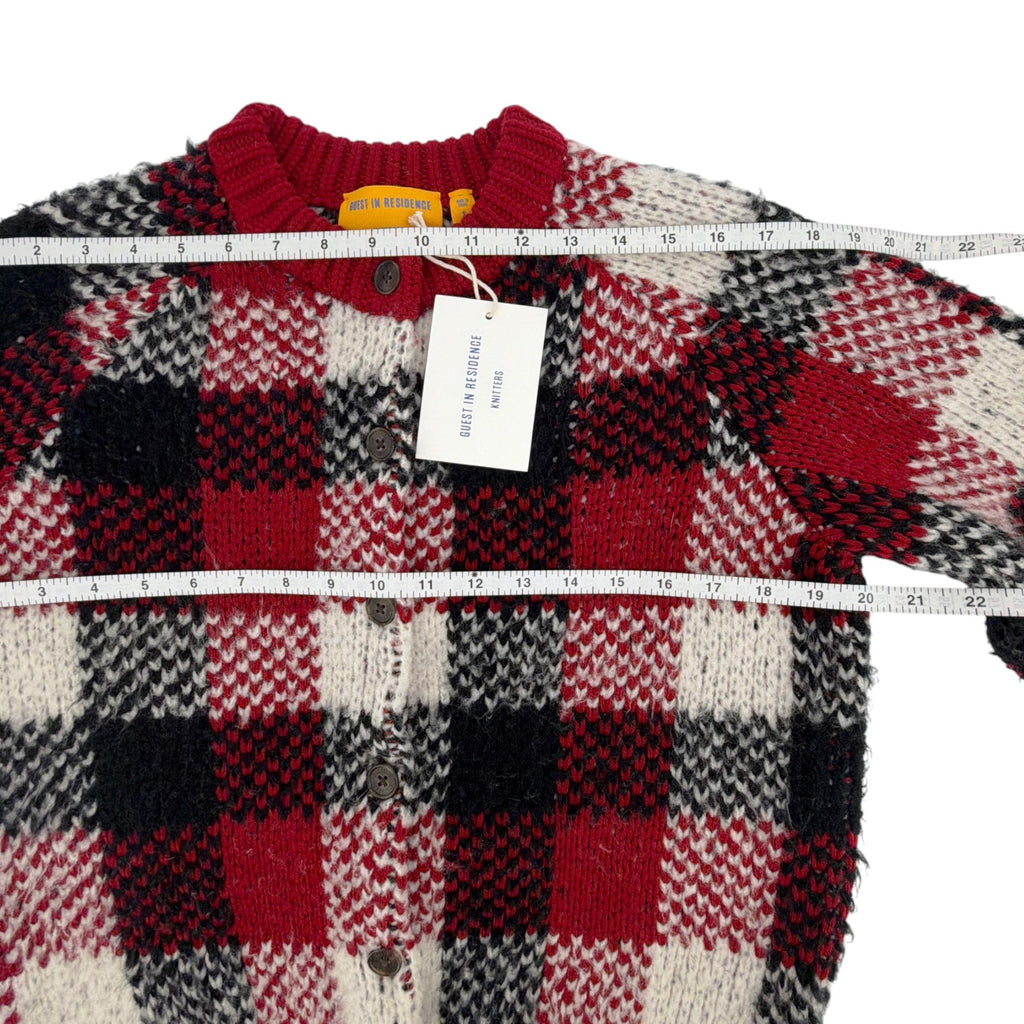 GUEST in RESIDENCE Buffalo Plaid Cardigan in Ruby Combo S