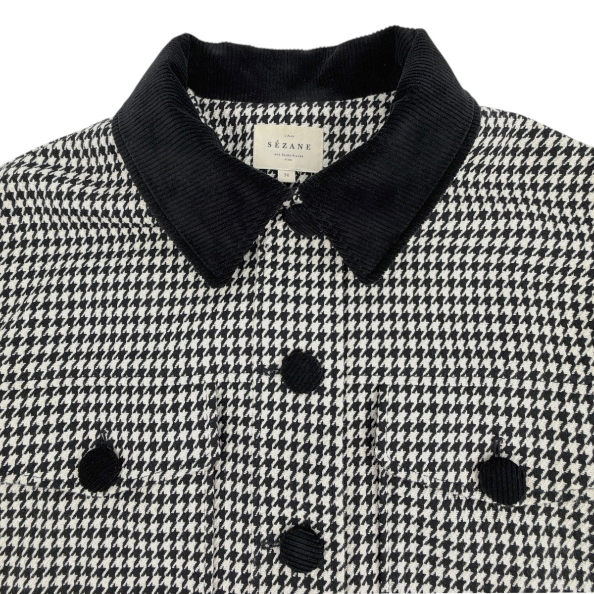SEZANE Erwann Jacket in Houndstooth S