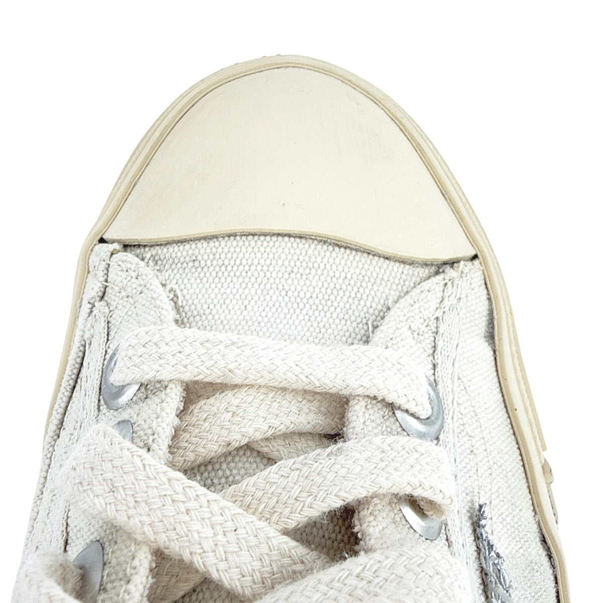 GOLDEN GOOSE V-Star Canvas with Silver Glitter Star 37