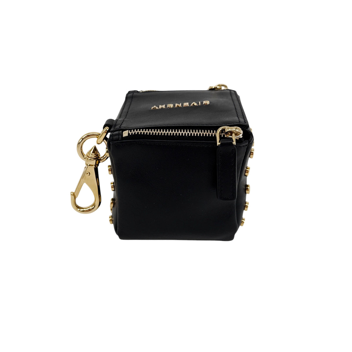 GIVENCHY Pandora Cube Pouch Charm Leather Bag in Black