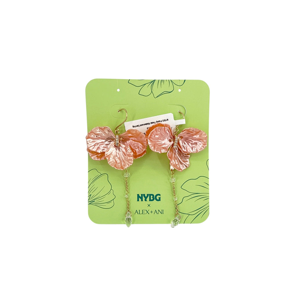 ALEX+ANI New York Botanical Garden Peony Petal Statement Earrings