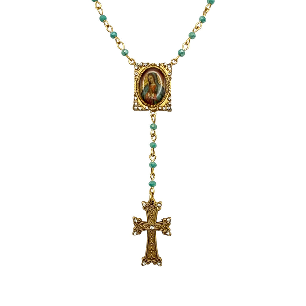 VSA Retablo Guadalupe Rosary Necklace