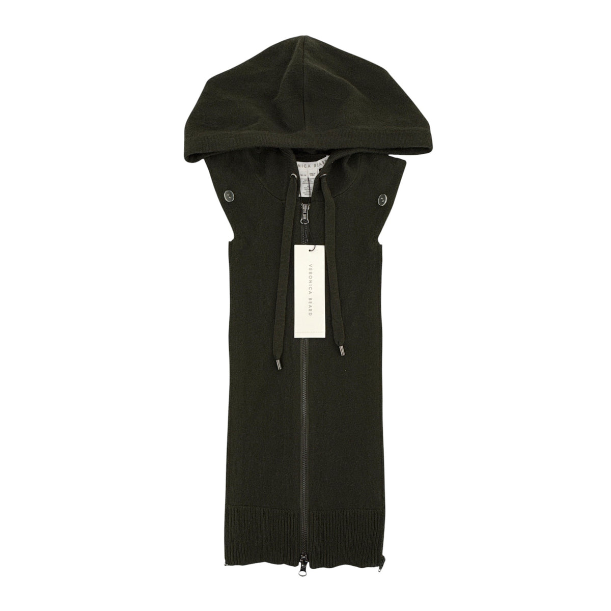 VERONICA BEARD Cashmere Hoodie Dickey in Army