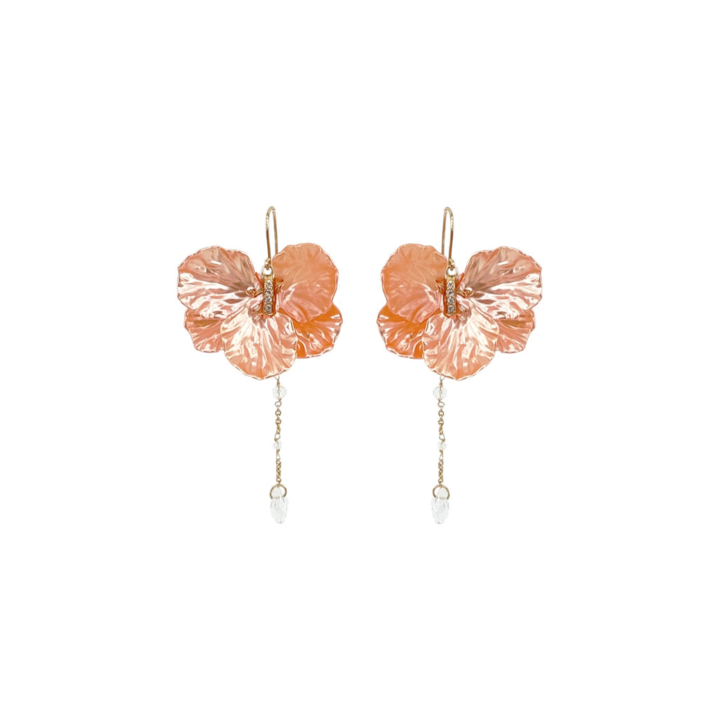 ALEX+ANI New York Botanical Garden Peony Petal Statement Earrings