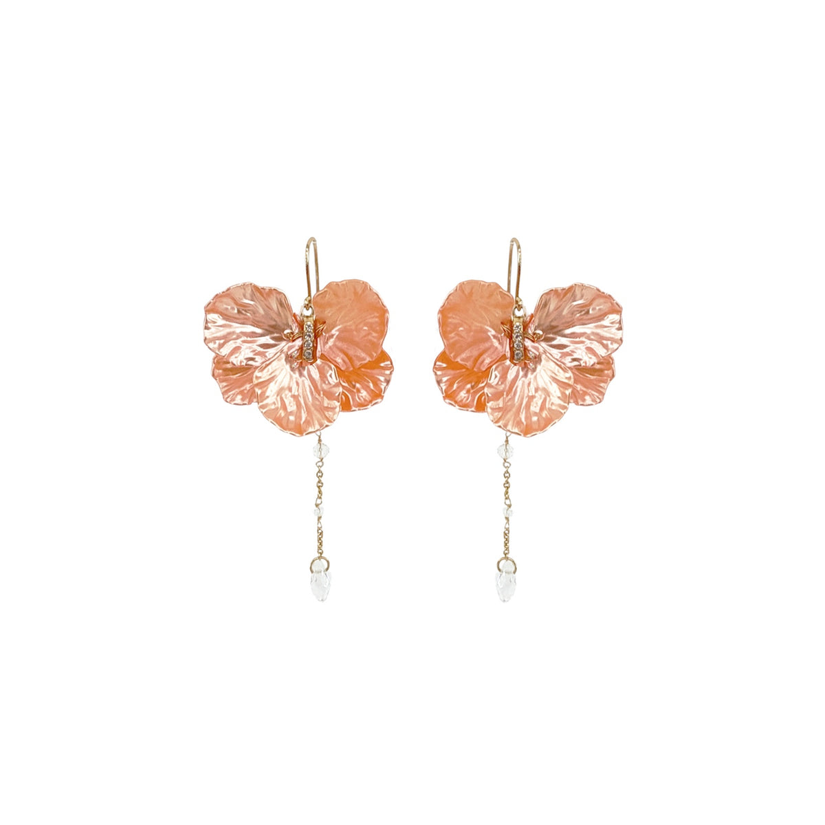 ALEX+ANI New York Botanical Garden Peony Petal Statement Earrings