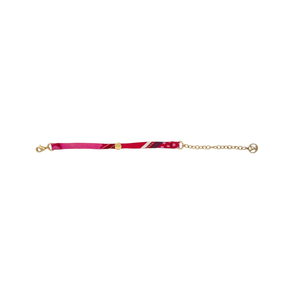LOUIS VUITTON Silk Be Mindful Bracelet in Red & Pink