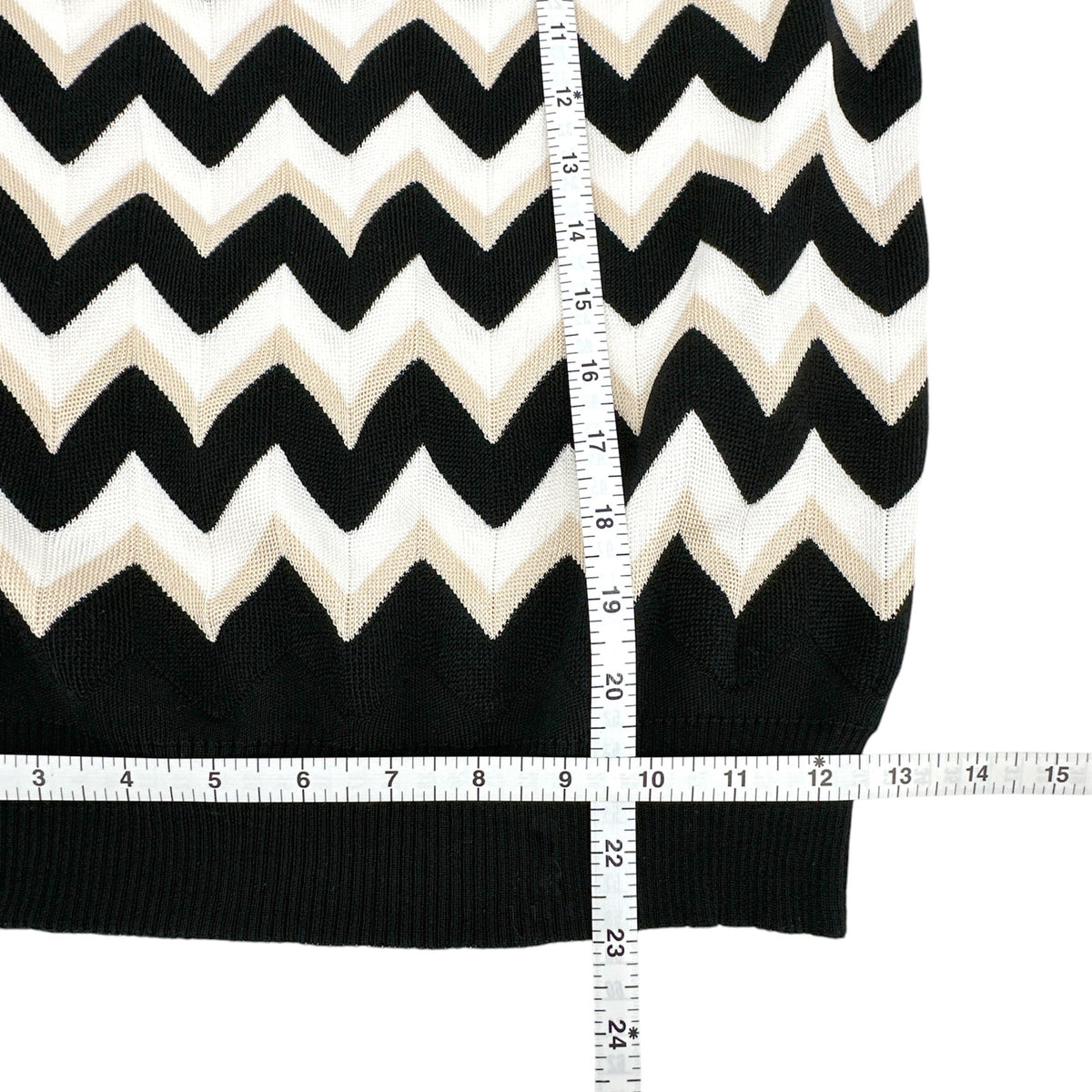 MISSONI Tank Top Zigzag Knit Sweater IT42|M