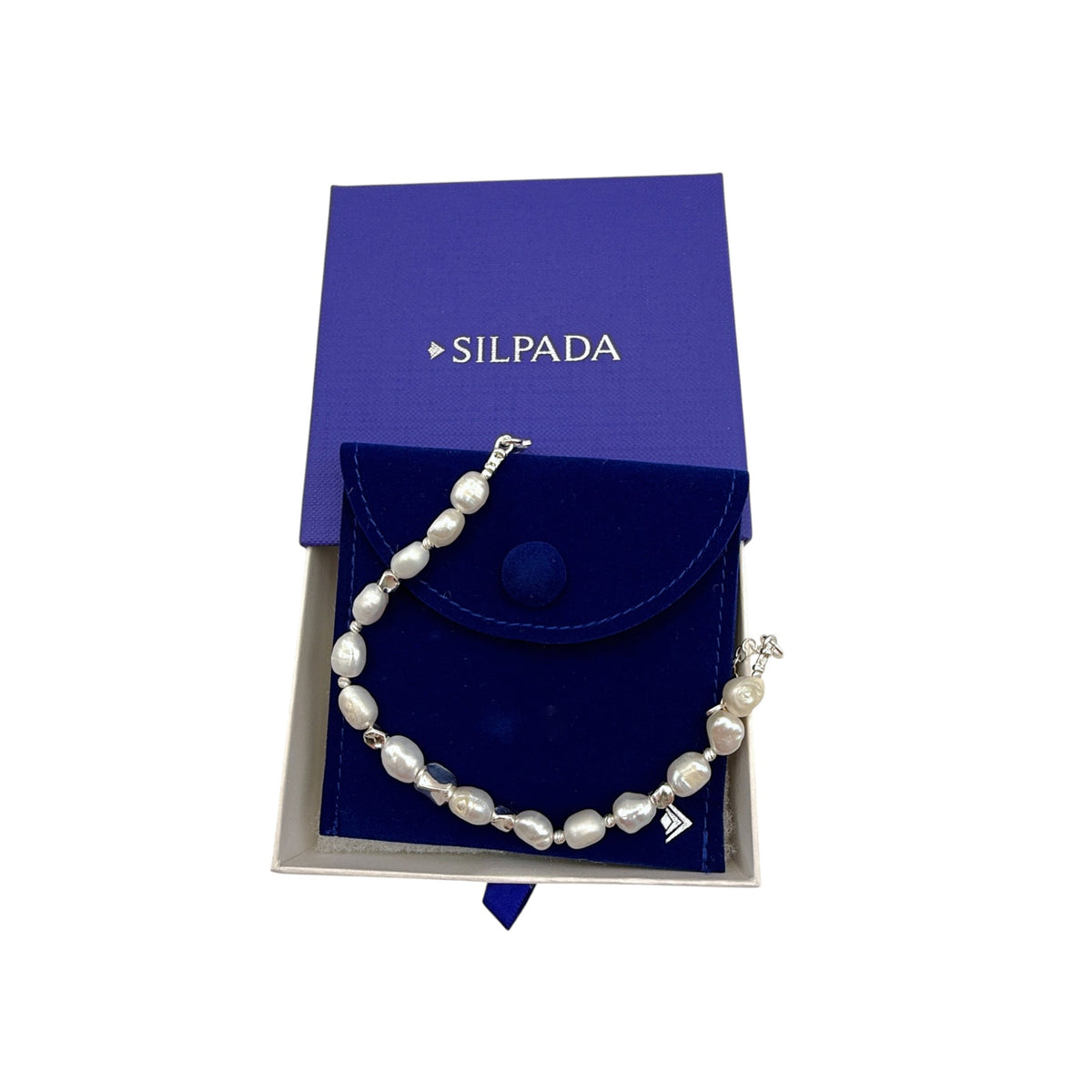 SILPADA Power Player Silver Freshwater Pearl Bracelet