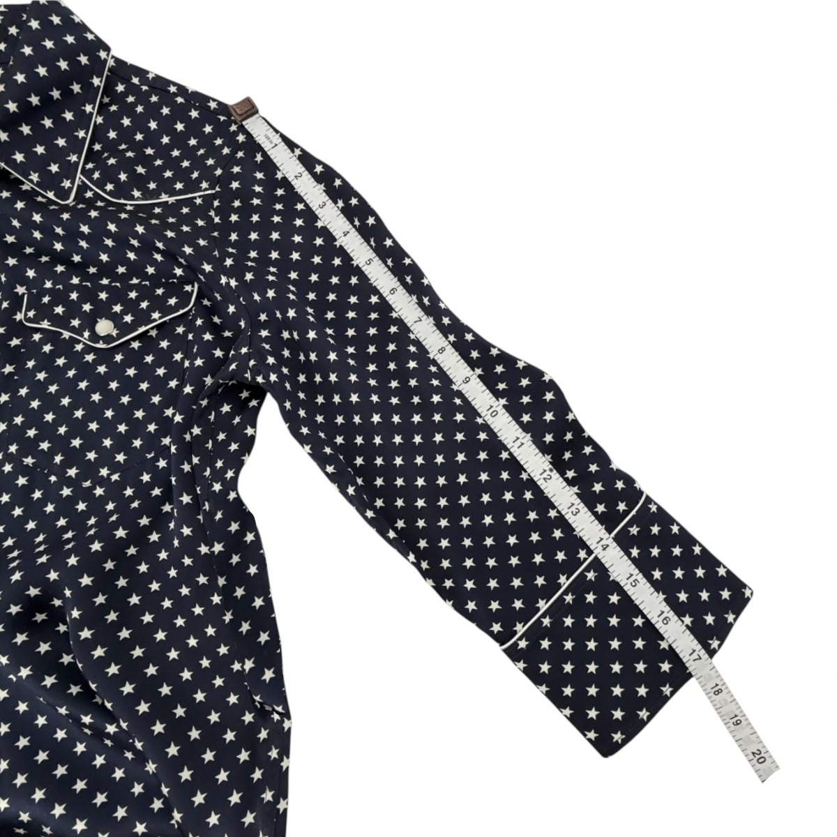 R13 Cowboy Dress in Silk Navy Star S