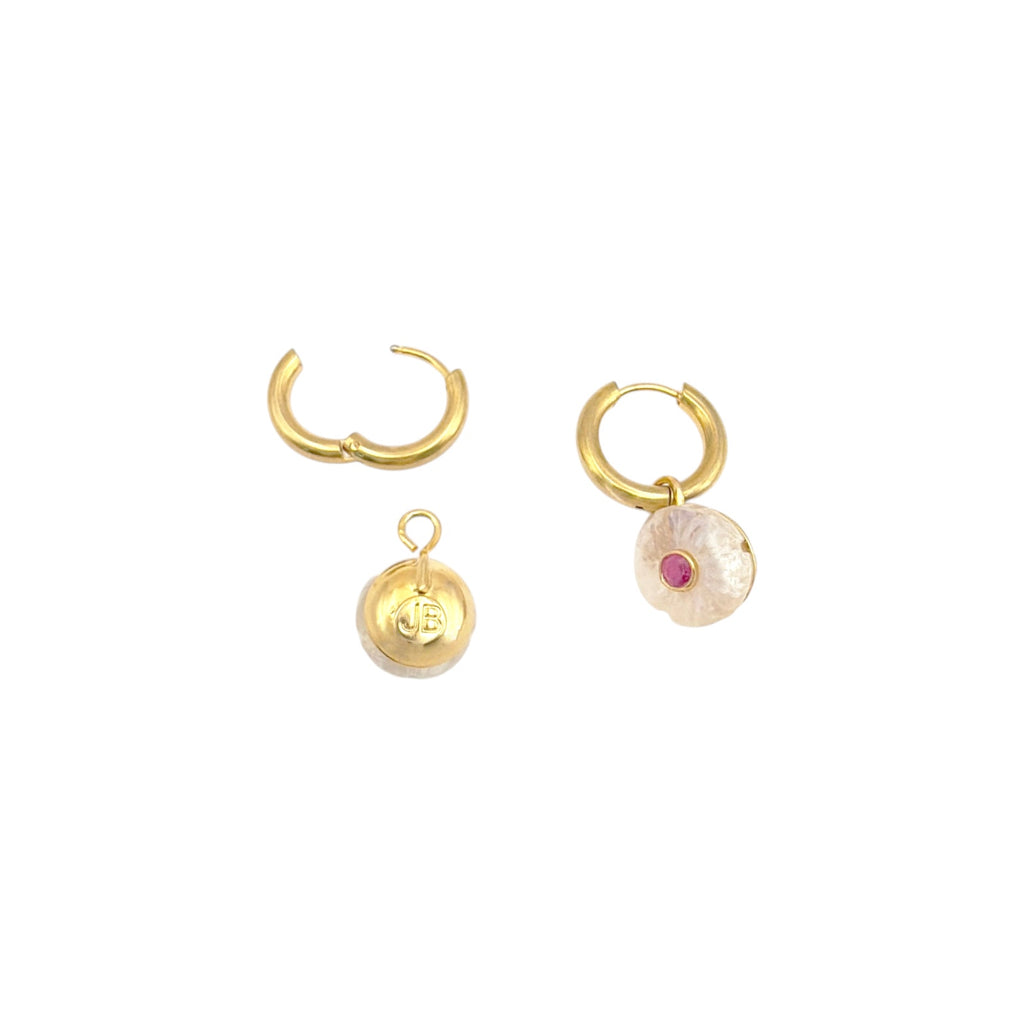 JENNIFER BEHR Wynne Earrings in Rose Quartz