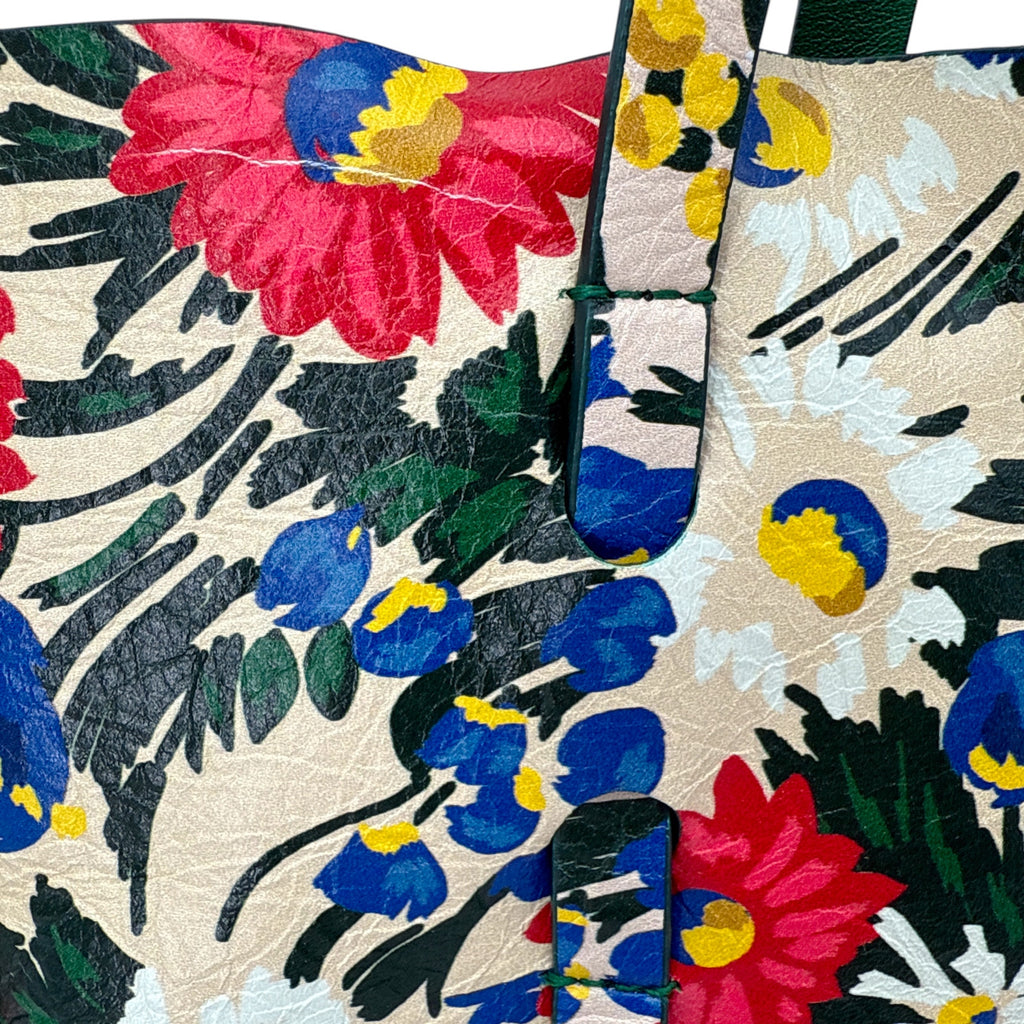 BALENCIAGA Everyday Floral Leather Tote Bag