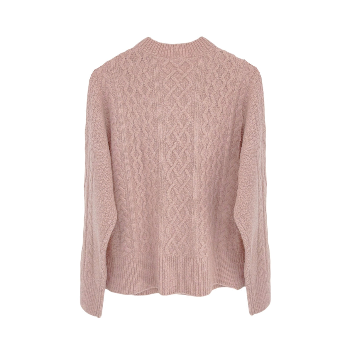 FAVORITE DAUGHTER The Oversized Cable Sweater in Whimsical Rose S