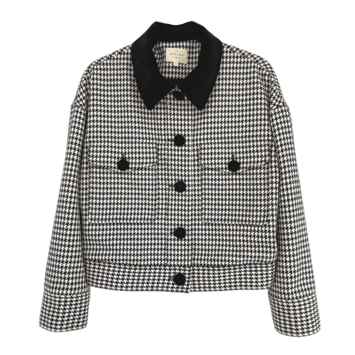 SEZANE Erwann Jacket in Houndstooth S