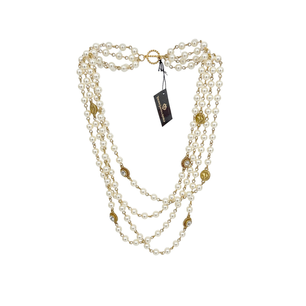 VSA Magdalena Necklace Pearl Gold