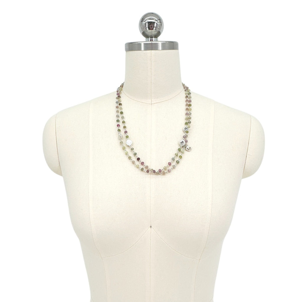 VSA Wrap Precious Sapphire Beads in Silver