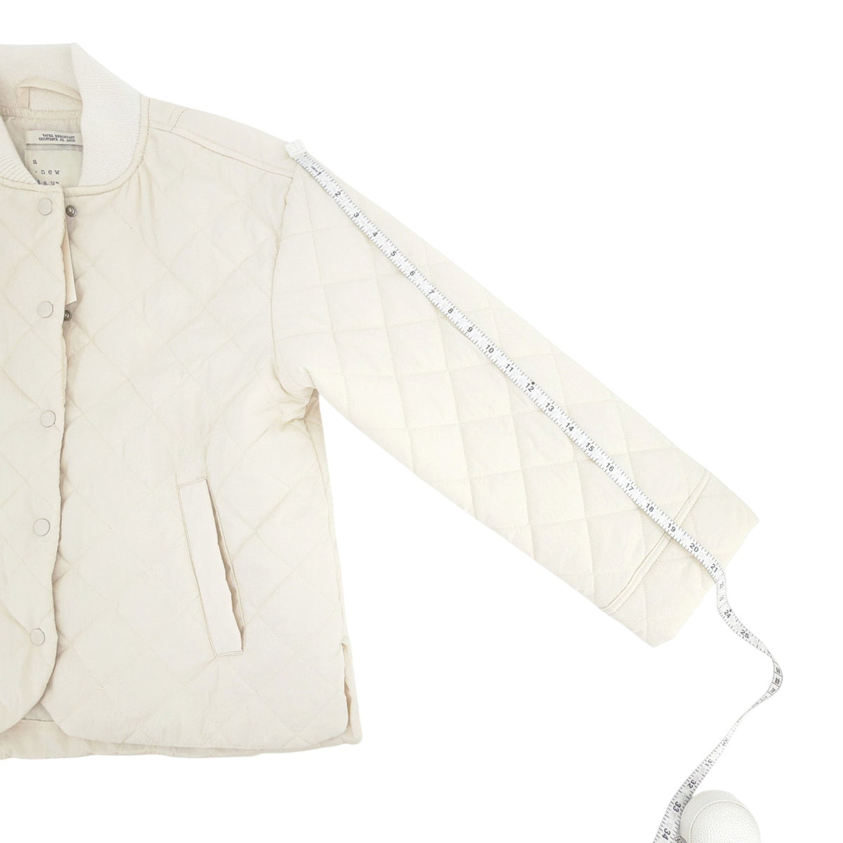 A NEW DAY Water Resistant Quilted Bomber Jacket in Cream XS