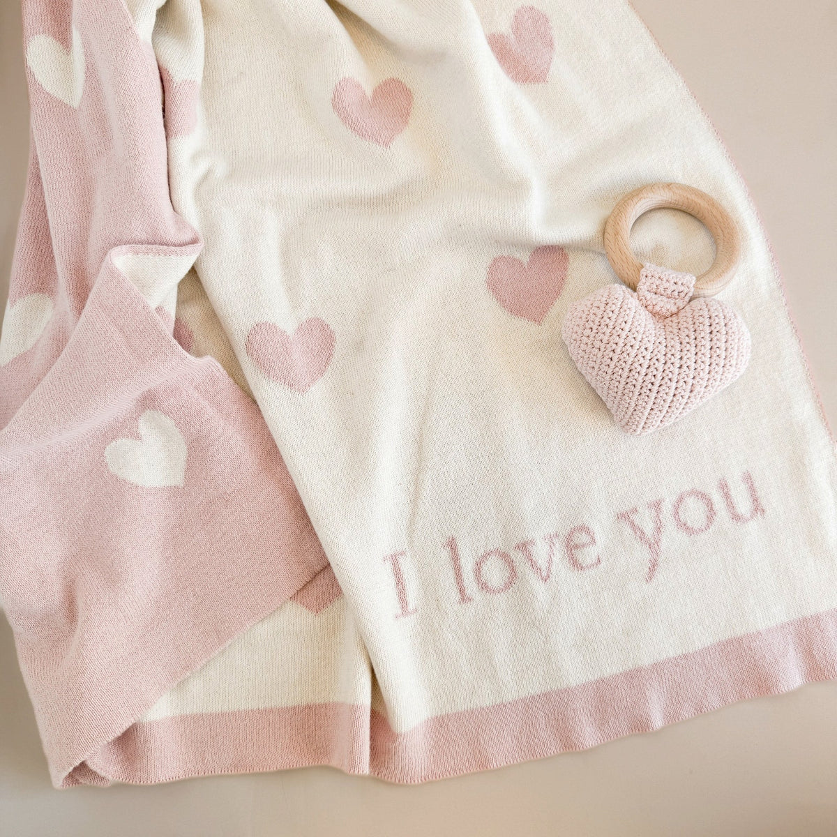 THE BLUEBERRY HILL Heart I Love You Baby Gift Set Paperboard Suitcase Medium