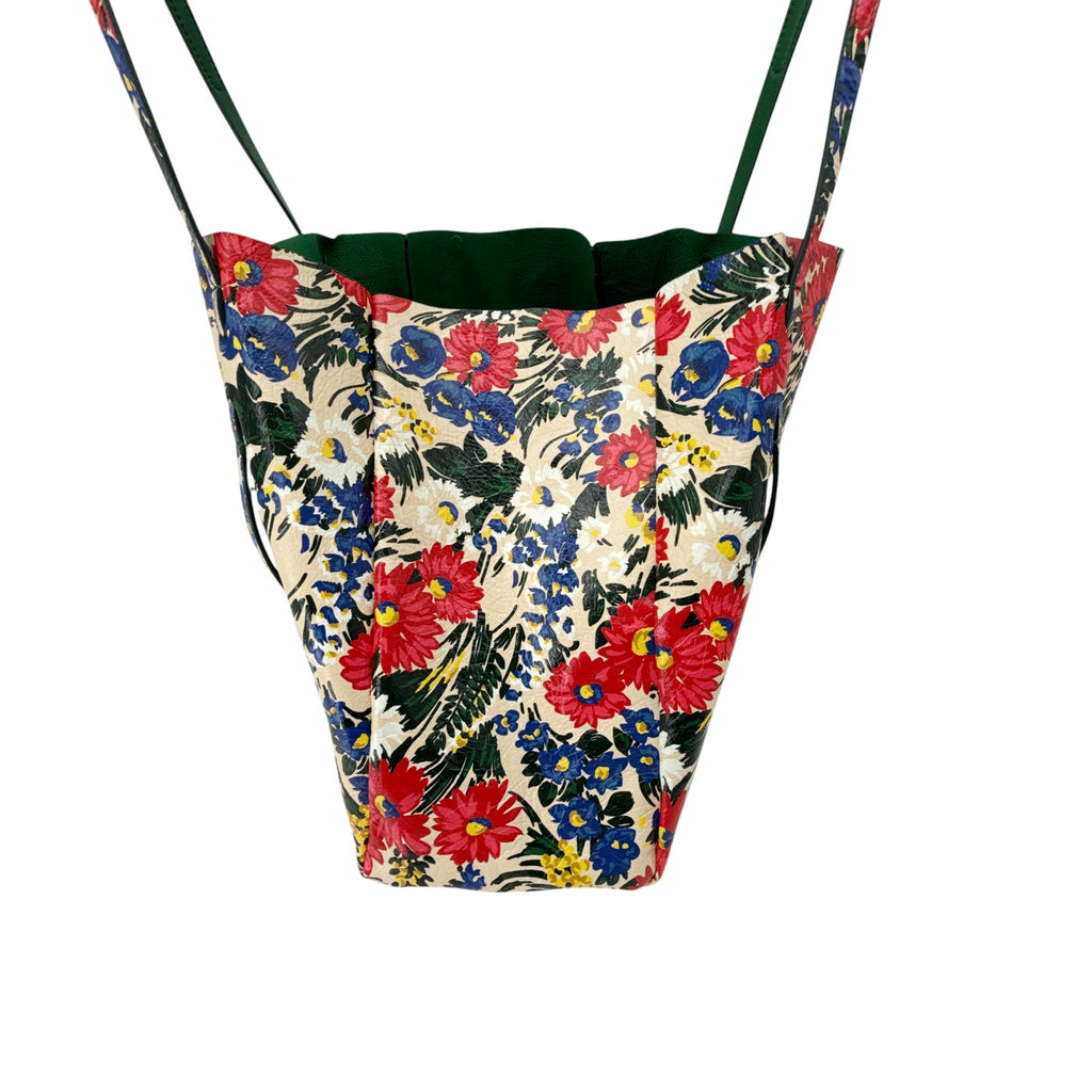 BALENCIAGA Everyday Floral Leather Tote Bag