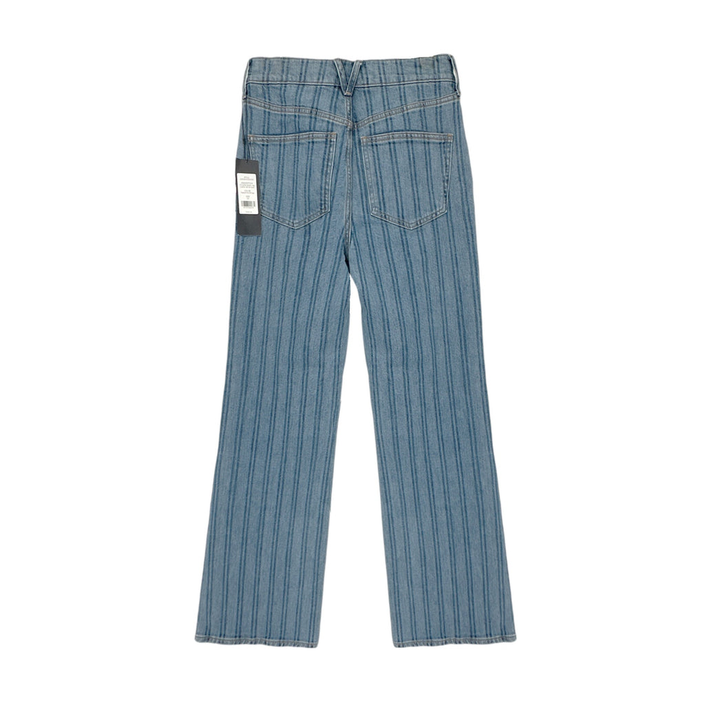 VERONICA BEARD Crosbie Striped Loafer Length Wide Leg Jean 26