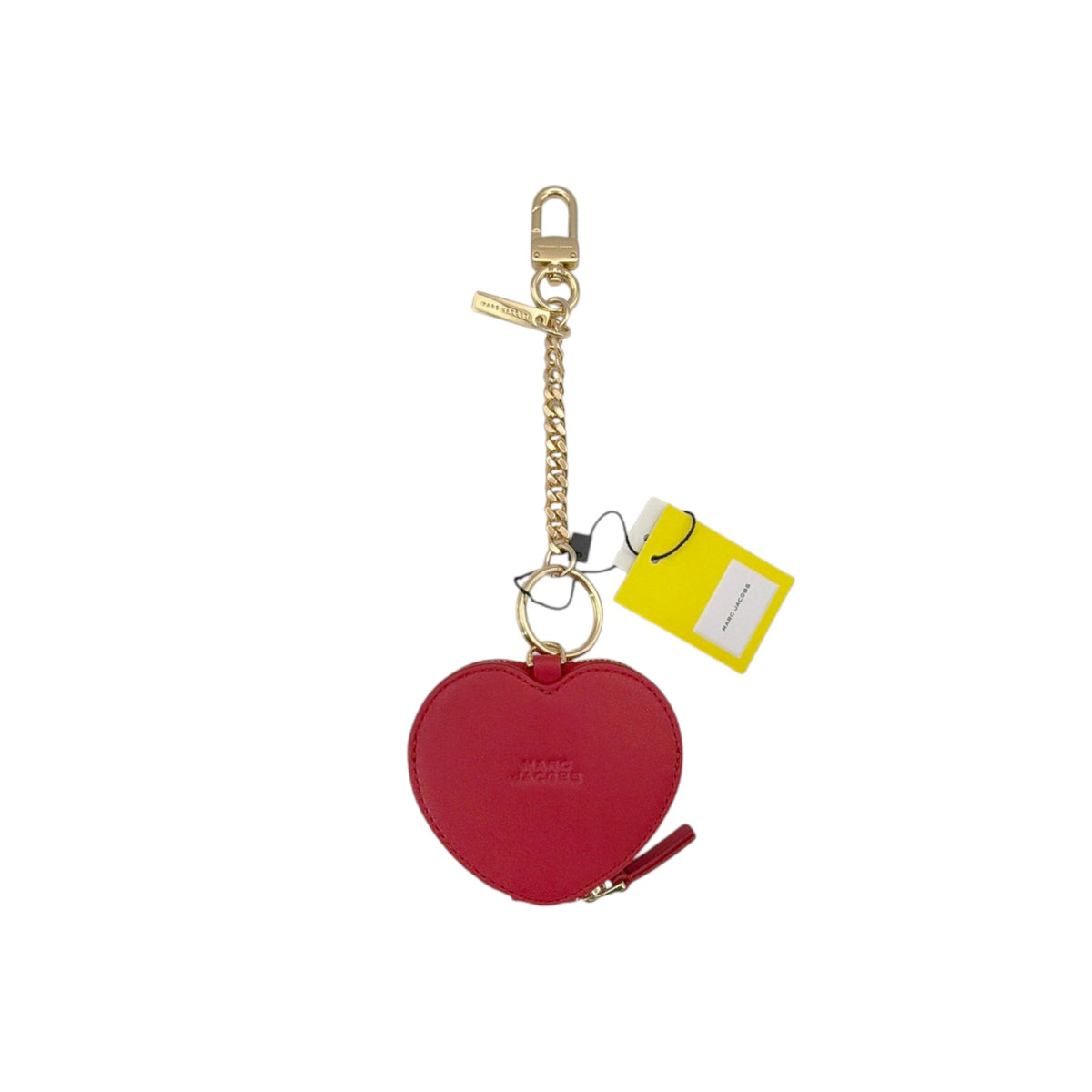 MARC JACOBS The Heart Pouch Bag Charm in True Red