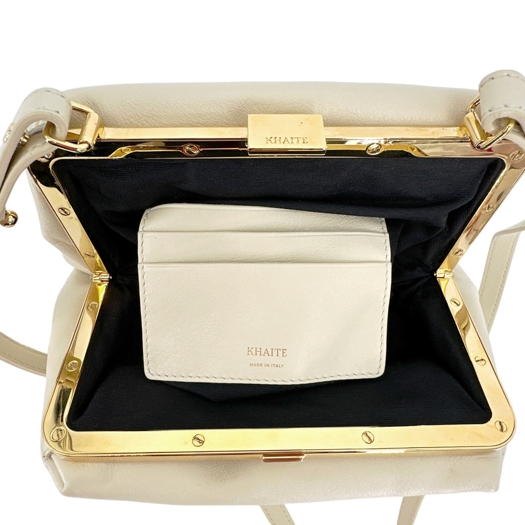 KHAITE The Puffy Agnes Crossbody Bag in Cream