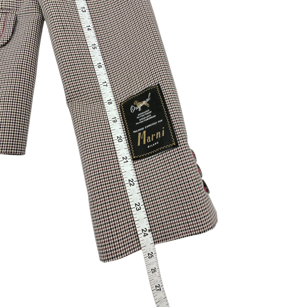 MARNI Houndstooth Double Breasted Blazer IT40|S