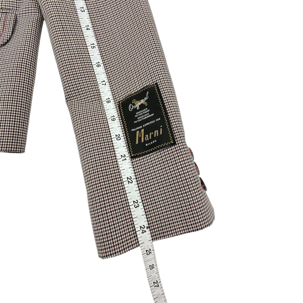 MARNI Houndstooth Double Breasted Blazer IT40|S