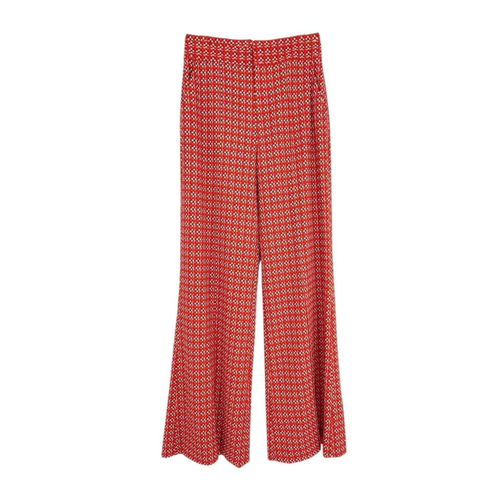 ALICE+OLIVIA Dylan High Waist Wide Leg Pants in Heart Flower Cherry 2