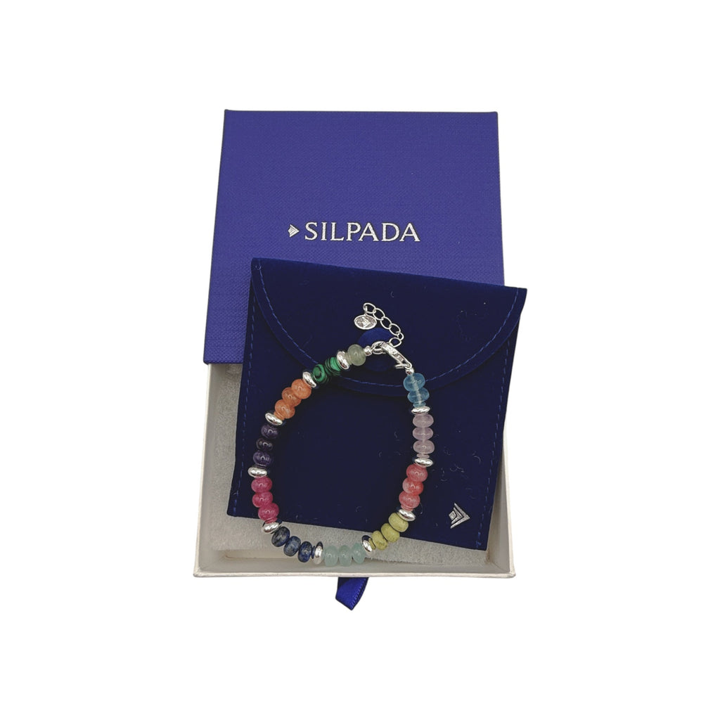 SILPADA Colored In Silver Mixed Stones Beaded Bracelet