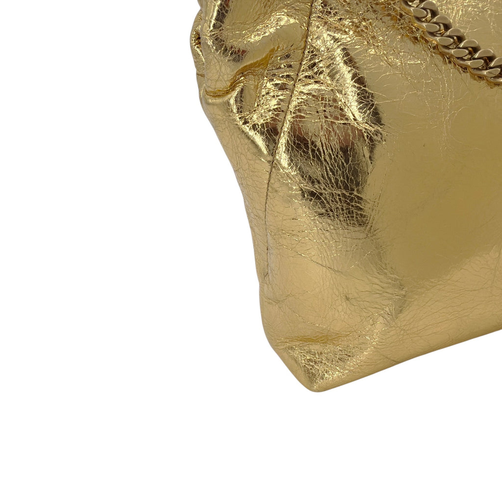 VERONICA BEARD Small Slouch Leather Shoulder Bag in Gold