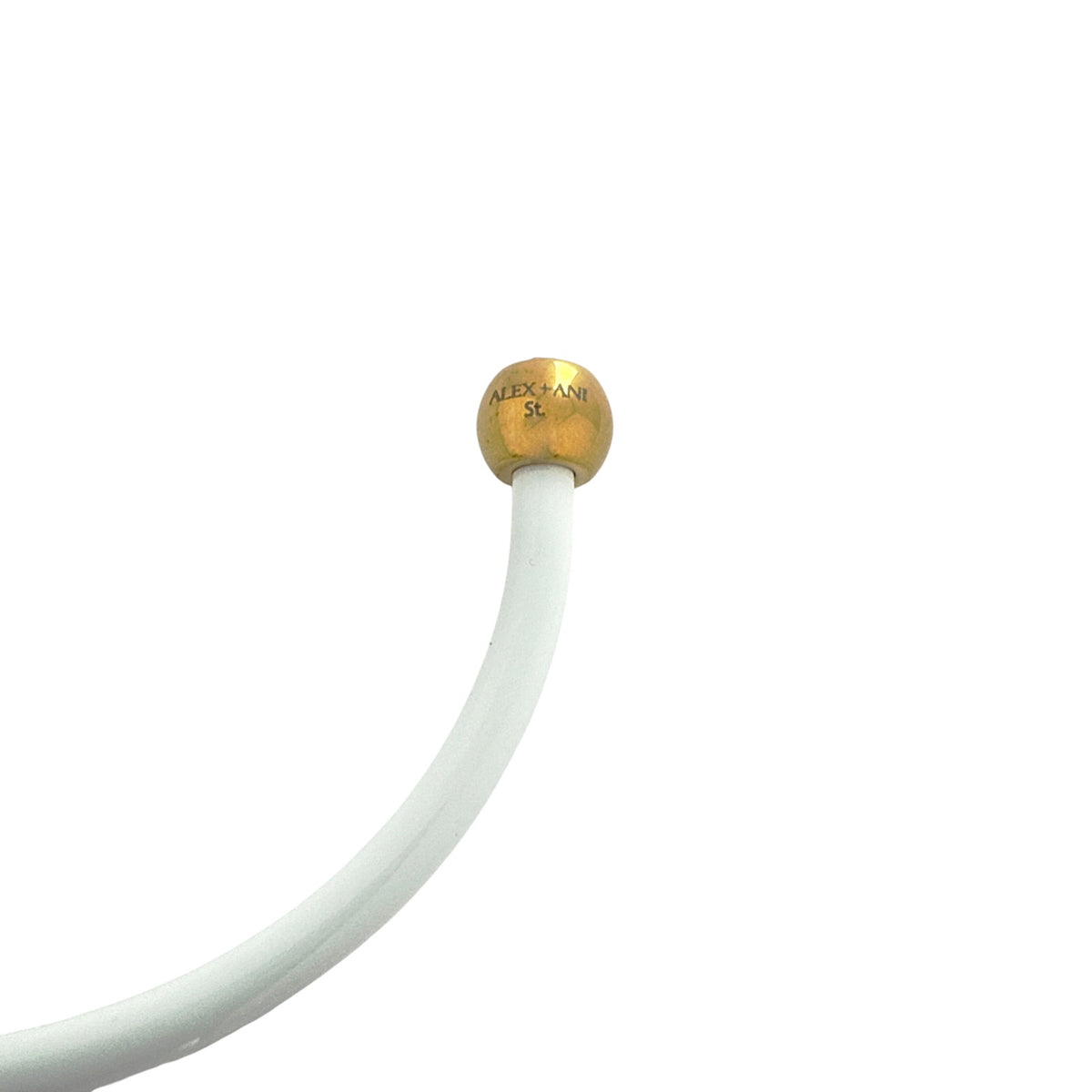 ALEX+ANI Bezel Stone Enamel Cuff White
