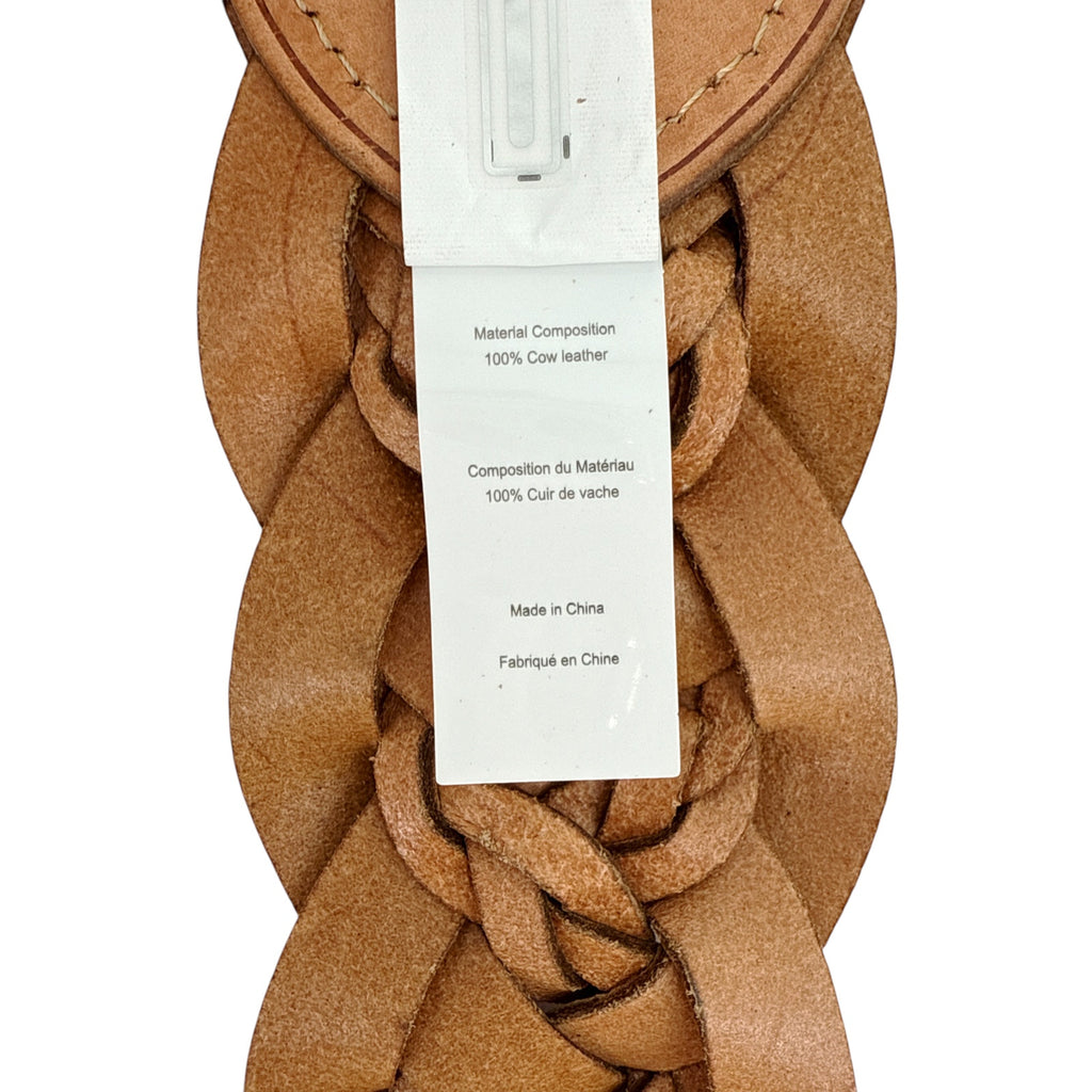 POLO RALPH LAUREN Double-Braided Leather Belt Natural S