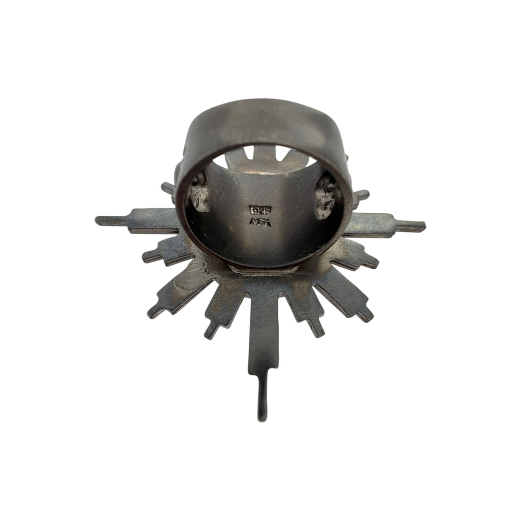 VSA Glorious Ring San Benito Gunmetal Size 6