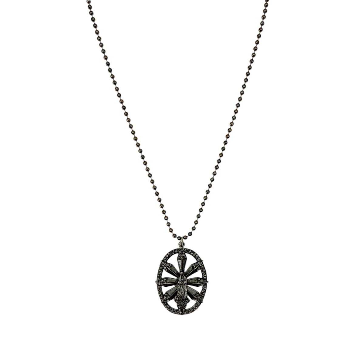 VIRGINS SAINTS & ANGELS VSA Twilight Virgin Charm in Gunmetal