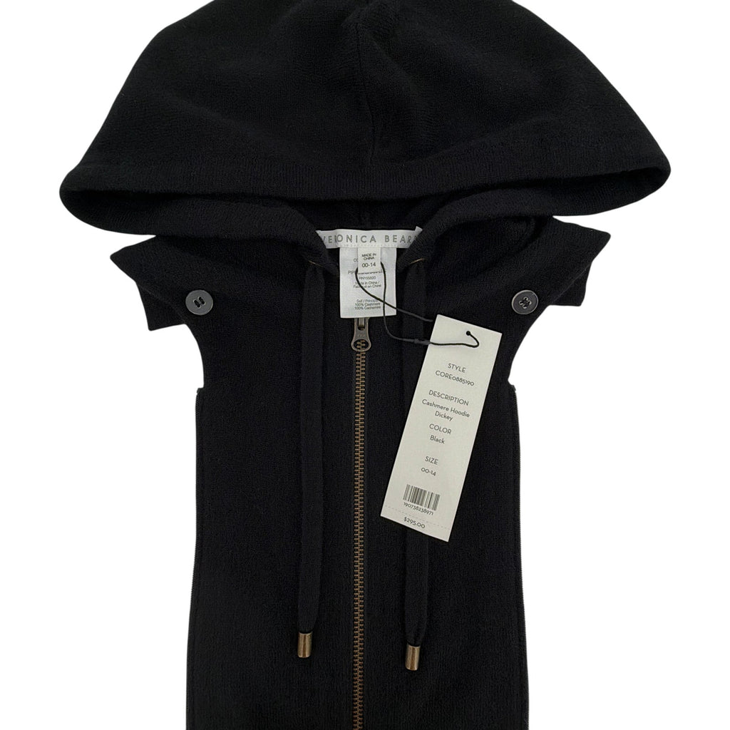 VERONICA BEARD Cashmere Hoodie Dickey in Black