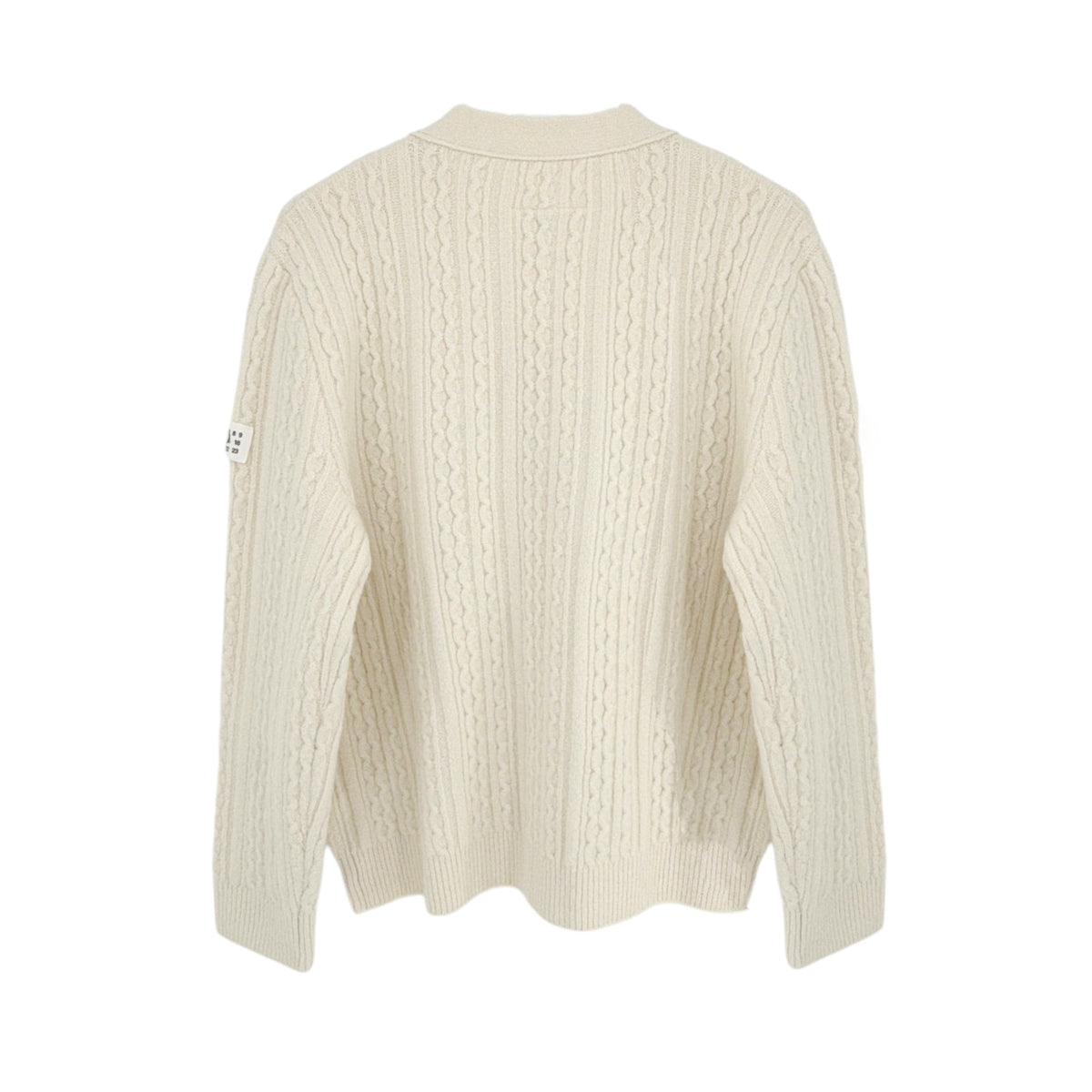 MM6 Maison Margiela Cable Knit Cardigan in Cream S