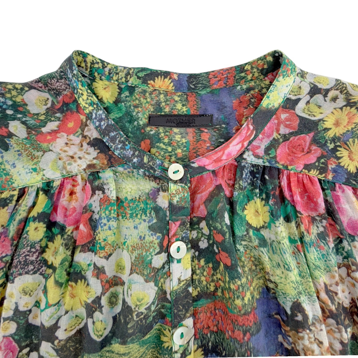 MOTHER The Slow Ride Shirt Dress in Pretty as a Picture S