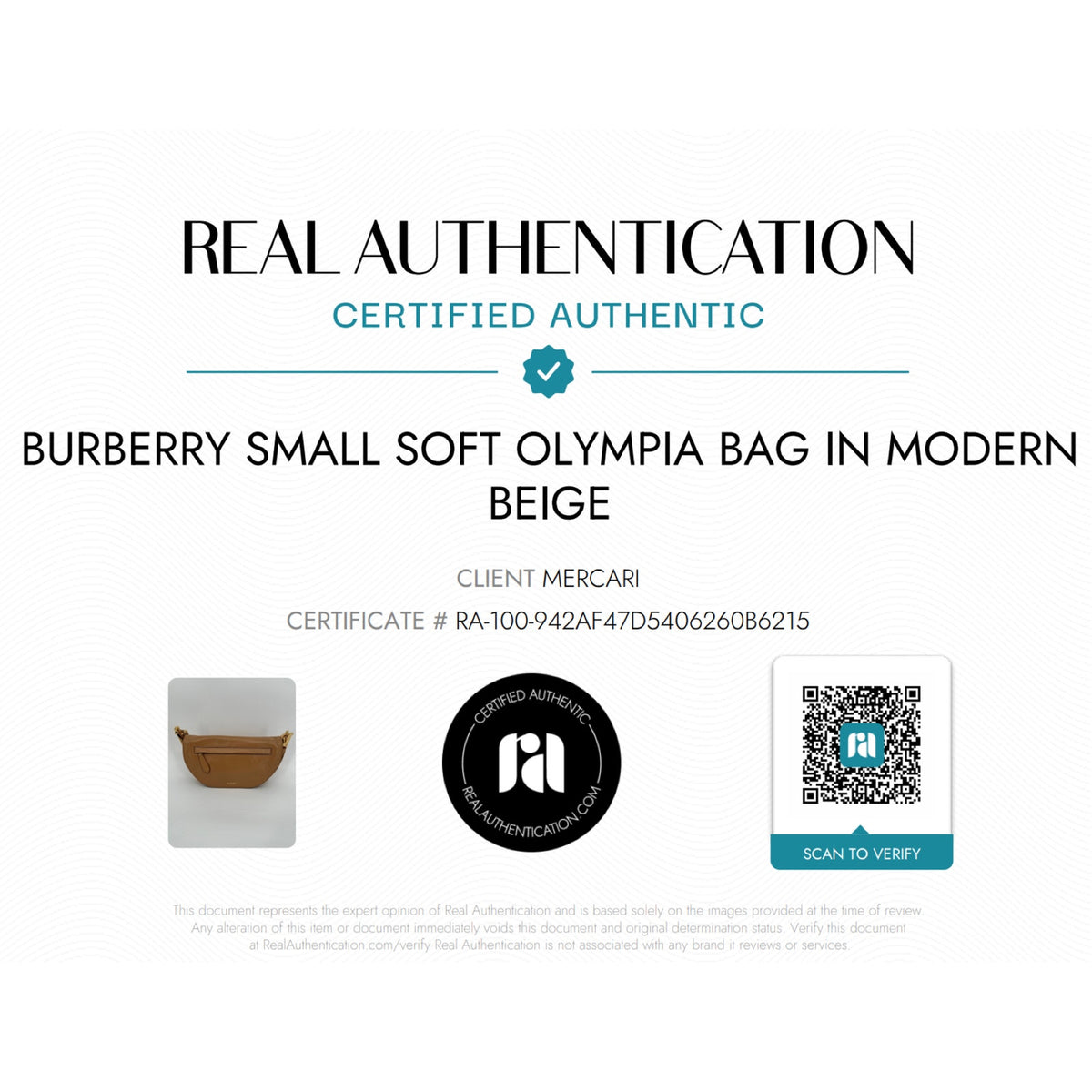 BURBERRY Small Soft Olympia Bag in Modern Beige