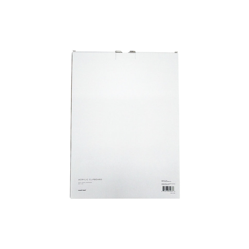 RUSSELL+HAZEL Acrylic + Gold Clear Clipboard