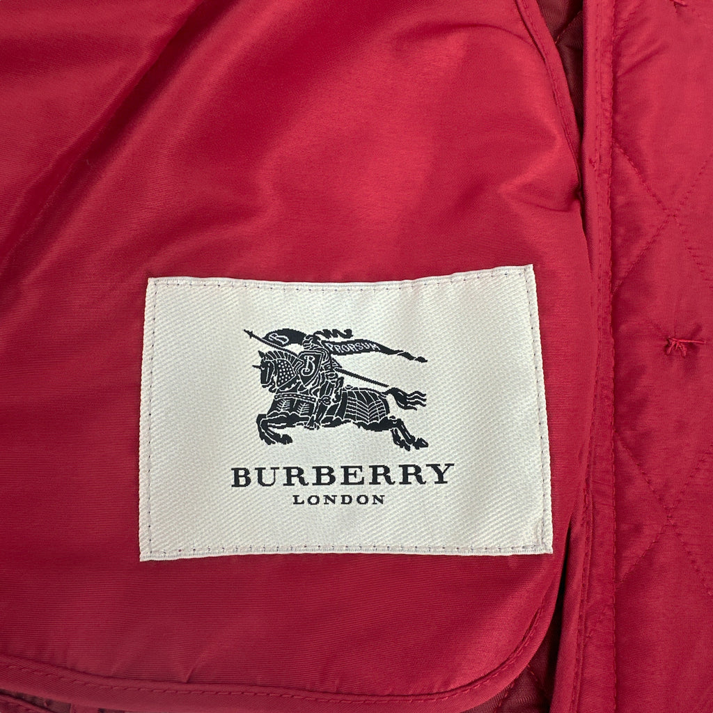 BURBERRY London Cropped Diamond Quilted Jacket in Red US10 | M