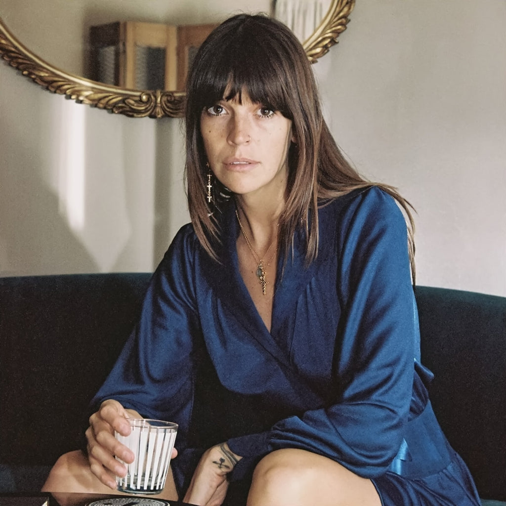 VIRGINS SAINTS & ANGELS VSA Madonna Cross Necklace 16" in Pacific Opal & Gold