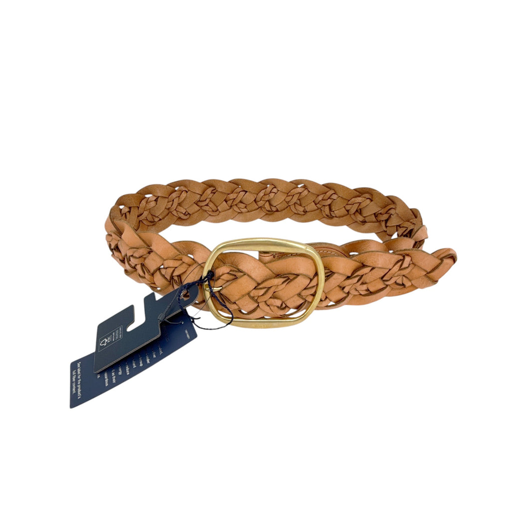 POLO RALPH LAUREN Double-Braided Leather Belt Natural S