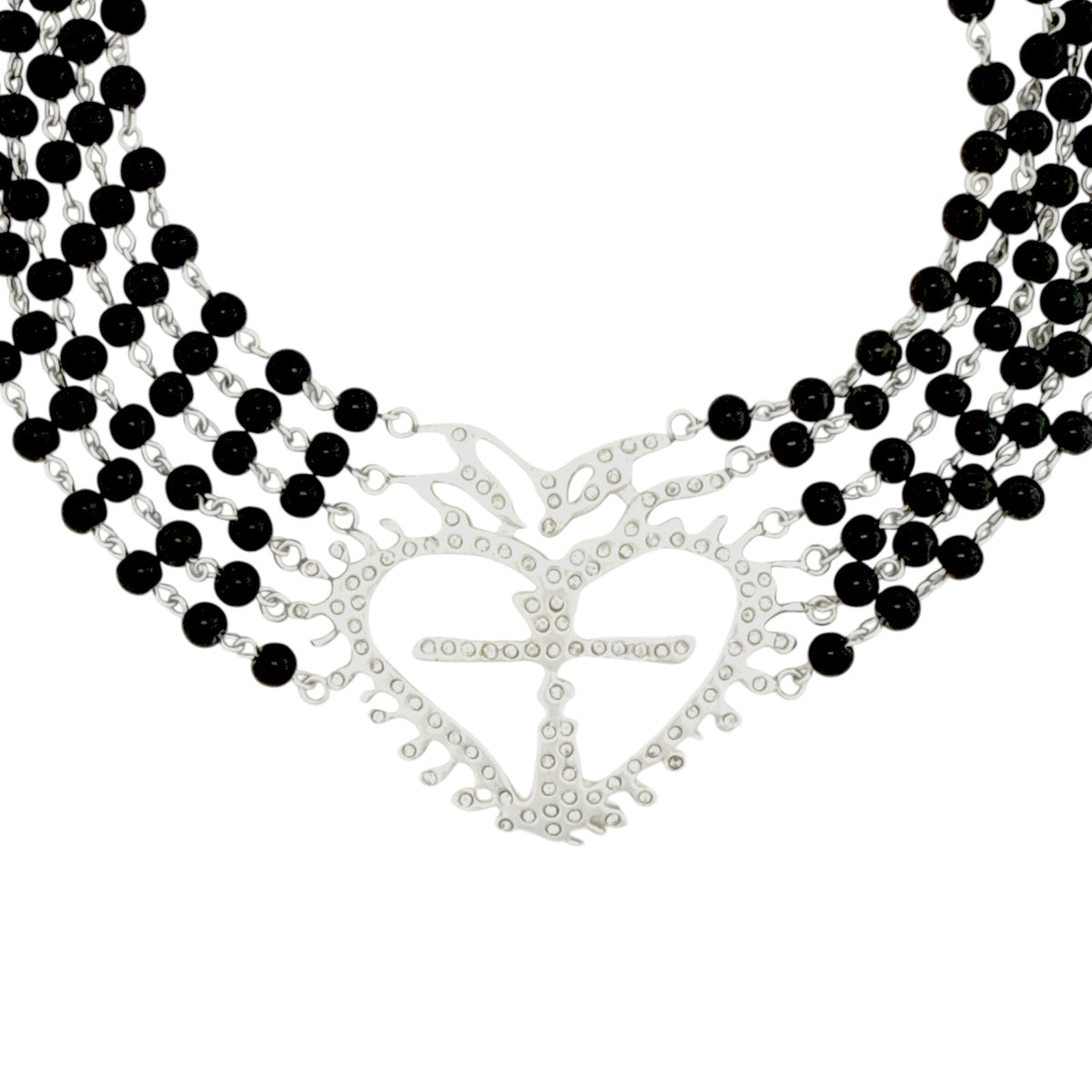 VSA La Queen Collar Mystic Black Silver